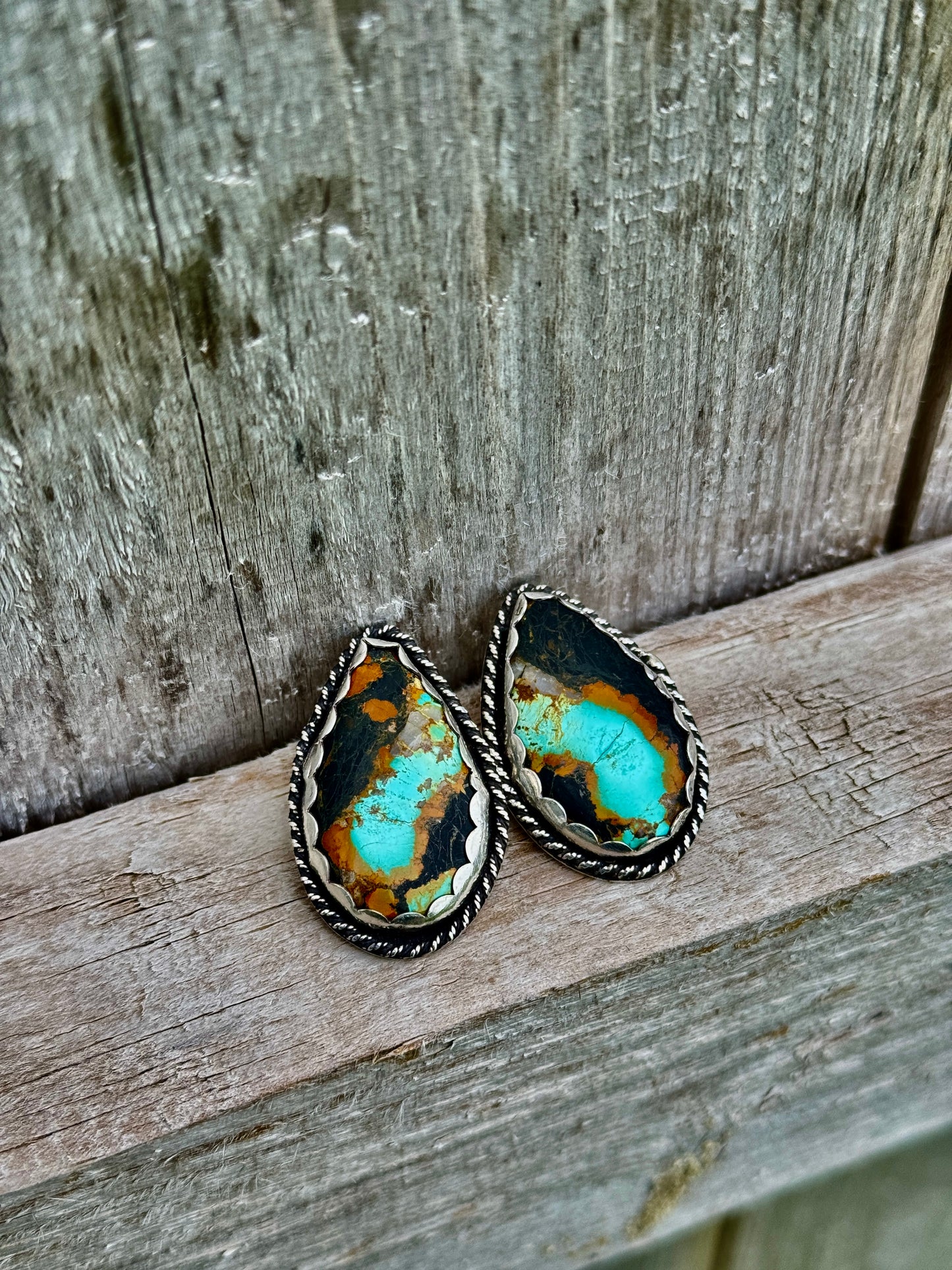 Turquoise stud earrings
