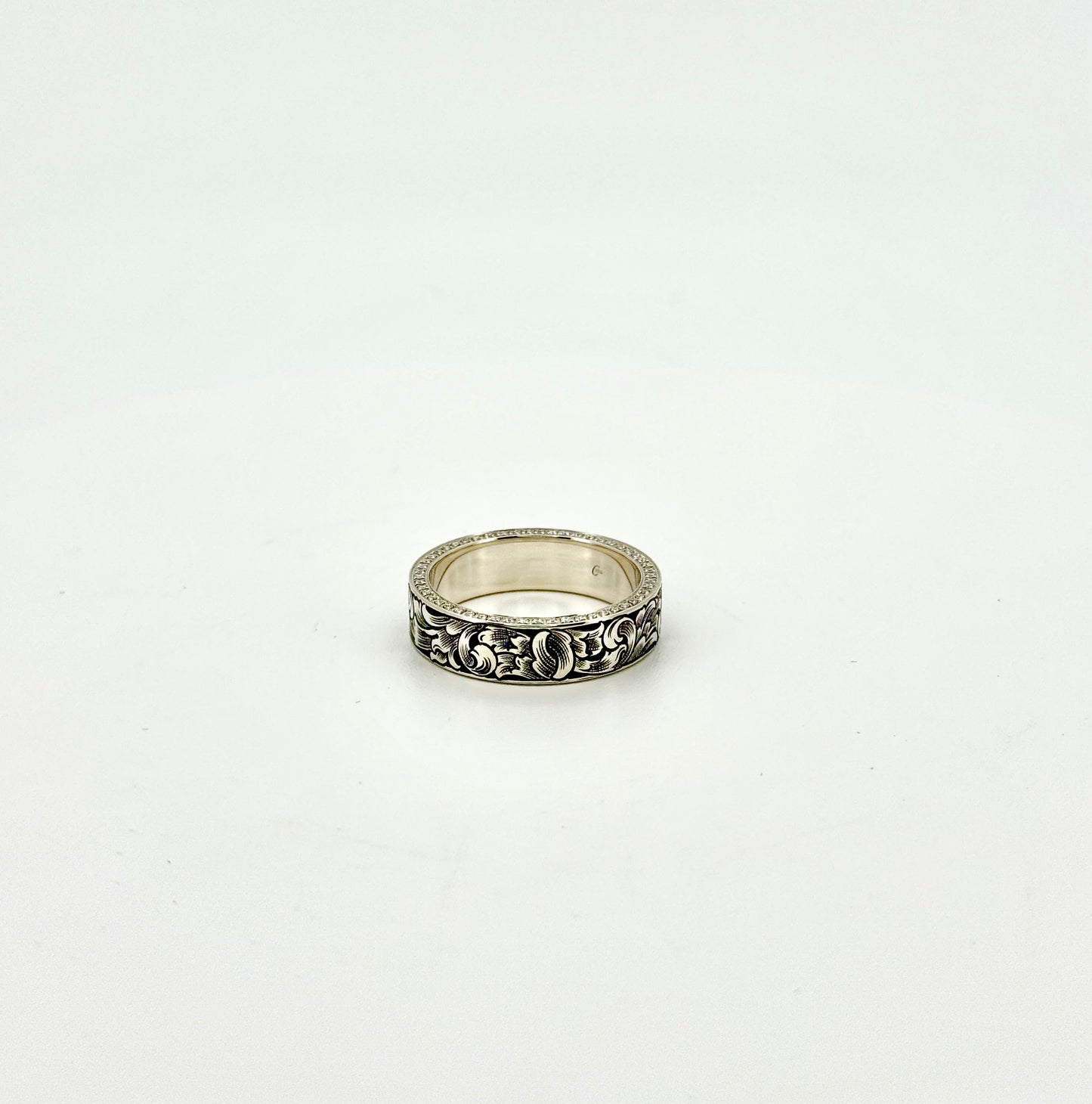 Diamond accented wedding band (size 10)