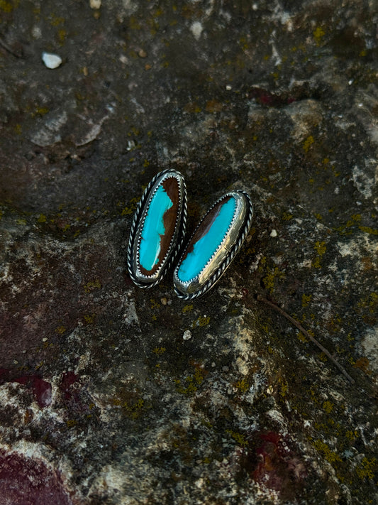 Turquoise stud earrings