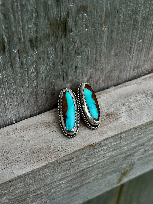 Turquoise stud earrings