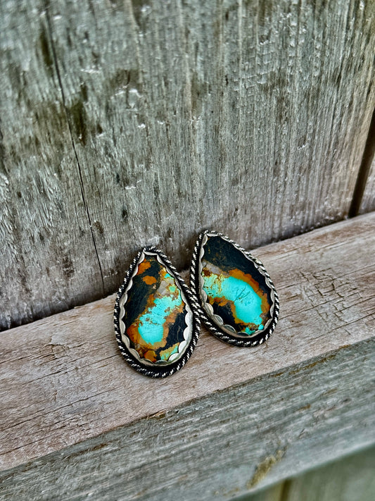 Turquoise stud earrings