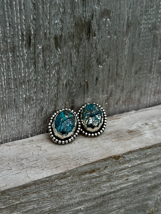 Turquoise stud earrings